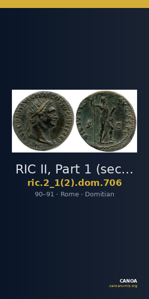 RIC II, Part 1 (second edition) Domitian 706 — CANOA