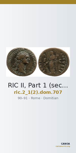 RIC II, Part 1 (second edition) Domitian 707 — CANOA