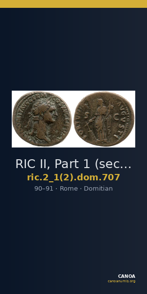 RIC II, Part 1 (second edition) Domitian 707 — CANOA