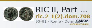 RIC II, Part 1 (second edition) Domitian 708 — CANOA