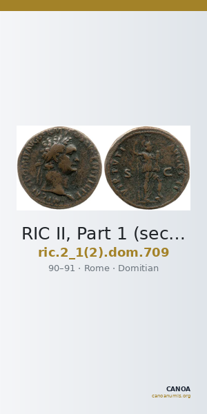 RIC II, Part 1 (second edition) Domitian 709 — CANOA