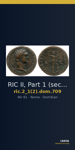 RIC II, Part 1 (second edition) Domitian 709 — CANOA