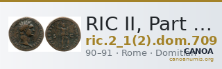 RIC II, Part 1 (second edition) Domitian 709 — CANOA