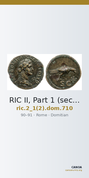 RIC II, Part 1 (second edition) Domitian 710 — CANOA
