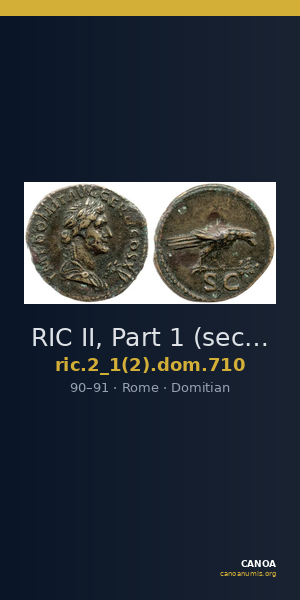 RIC II, Part 1 (second edition) Domitian 710 — CANOA