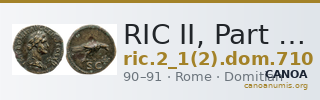 RIC II, Part 1 (second edition) Domitian 710 — CANOA