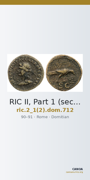 RIC II, Part 1 (second edition) Domitian 712 — CANOA