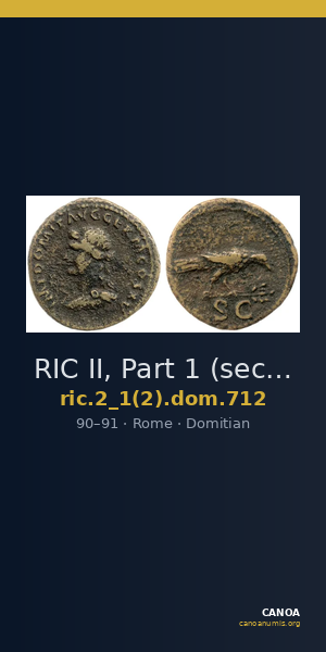 RIC II, Part 1 (second edition) Domitian 712 — CANOA
