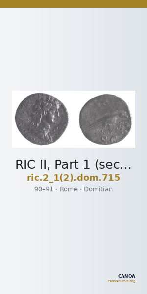 RIC II, Part 1 (second edition) Domitian 715 — CANOA