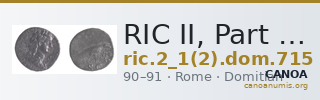 RIC II, Part 1 (second edition) Domitian 715 — CANOA
