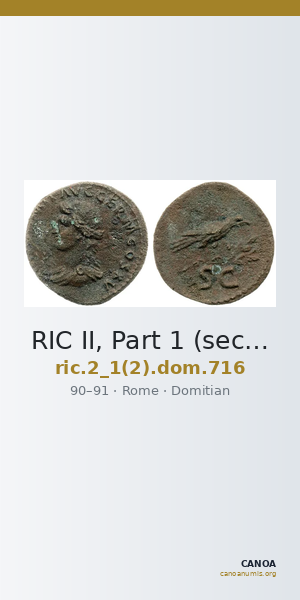 RIC II, Part 1 (second edition) Domitian 716 — CANOA