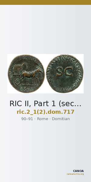 RIC II, Part 1 (second edition) Domitian 717 — CANOA
