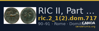 RIC II, Part 1 (second edition) Domitian 717 — CANOA