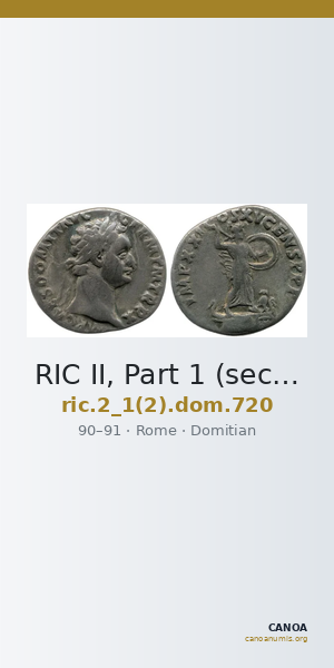 RIC II, Part 1 (second edition) Domitian 720 — CANOA