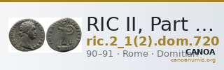 RIC II, Part 1 (second edition) Domitian 720 — CANOA
