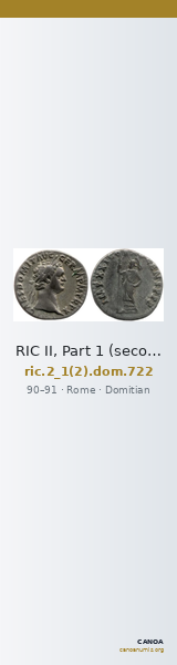 RIC II, Part 1 (second edition) Domitian 722 — CANOA