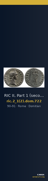 RIC II, Part 1 (second edition) Domitian 722 — CANOA