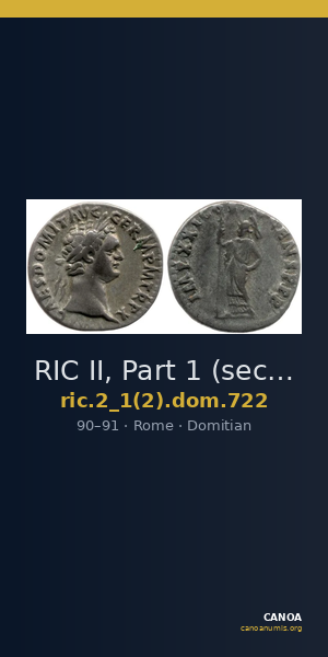 RIC II, Part 1 (second edition) Domitian 722 — CANOA