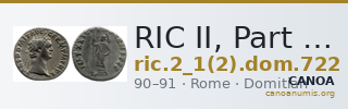 RIC II, Part 1 (second edition) Domitian 722 — CANOA