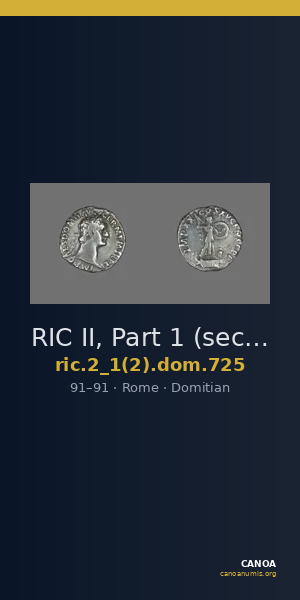 RIC II, Part 1 (second edition) Domitian 725 — CANOA