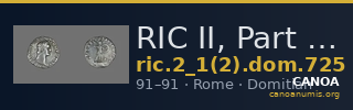 RIC II, Part 1 (second edition) Domitian 725 — CANOA