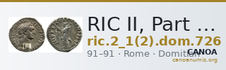 RIC II, Part 1 (second edition) Domitian 726 — CANOA