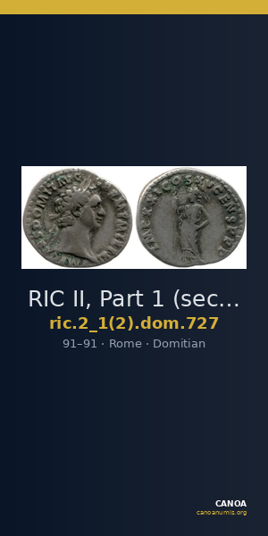 RIC II, Part 1 (second edition) Domitian 727 — CANOA