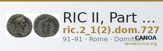 RIC II, Part 1 (second edition) Domitian 727 — CANOA