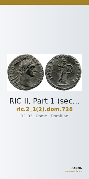 RIC II, Part 1 (second edition) Domitian 728 — CANOA