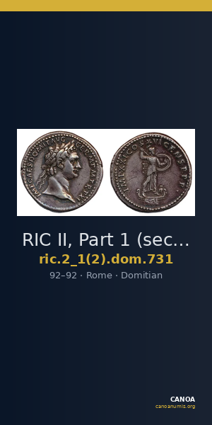 RIC II, Part 1 (second edition) Domitian 731 — CANOA