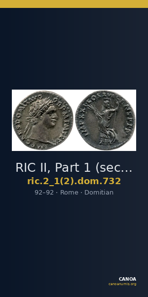RIC II, Part 1 (second edition) Domitian 732 — CANOA