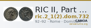 RIC II, Part 1 (second edition) Domitian 732 — CANOA