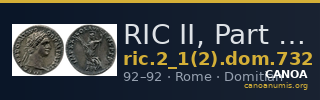 RIC II, Part 1 (second edition) Domitian 732 — CANOA