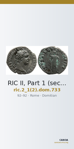 RIC II, Part 1 (second edition) Domitian 733 — CANOA