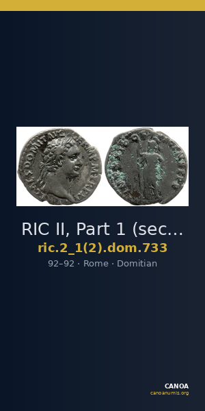RIC II, Part 1 (second edition) Domitian 733 — CANOA