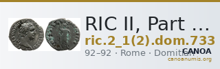 RIC II, Part 1 (second edition) Domitian 733 — CANOA