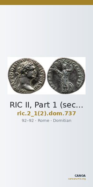 RIC II, Part 1 (second edition) Domitian 737 — CANOA