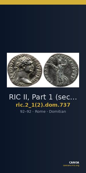 RIC II, Part 1 (second edition) Domitian 737 — CANOA