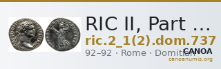 RIC II, Part 1 (second edition) Domitian 737 — CANOA