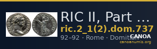 RIC II, Part 1 (second edition) Domitian 737 — CANOA