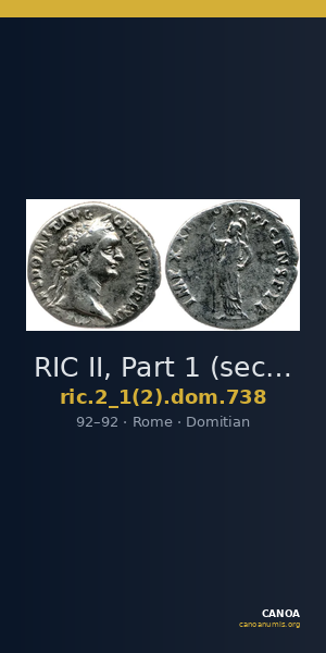 RIC II, Part 1 (second edition) Domitian 738 — CANOA