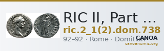 RIC II, Part 1 (second edition) Domitian 738 — CANOA