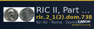 RIC II, Part 1 (second edition) Domitian 738 — CANOA