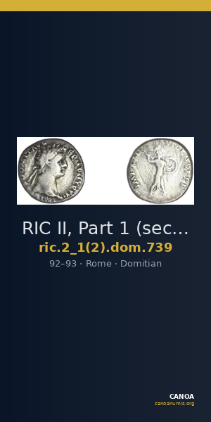 RIC II, Part 1 (second edition) Domitian 739 — CANOA