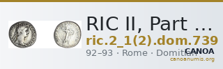 RIC II, Part 1 (second edition) Domitian 739 — CANOA