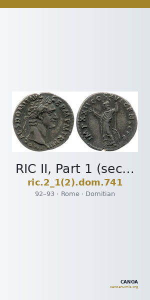 RIC II, Part 1 (second edition) Domitian 741 — CANOA