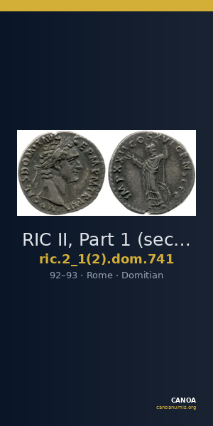 RIC II, Part 1 (second edition) Domitian 741 — CANOA