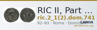 RIC II, Part 1 (second edition) Domitian 741 — CANOA