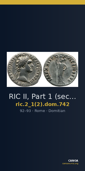RIC II, Part 1 (second edition) Domitian 742 — CANOA