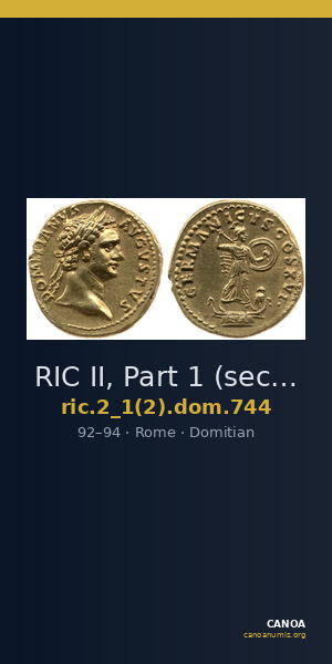 RIC II, Part 1 (second edition) Domitian 744 — CANOA